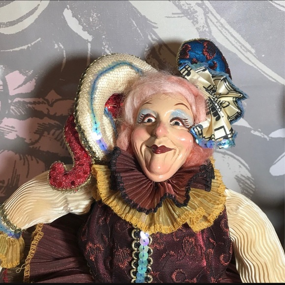 Wayne Kleski Vintage Decorative Mardi Gras Jester Dolls Retired - Picture 2 of 9